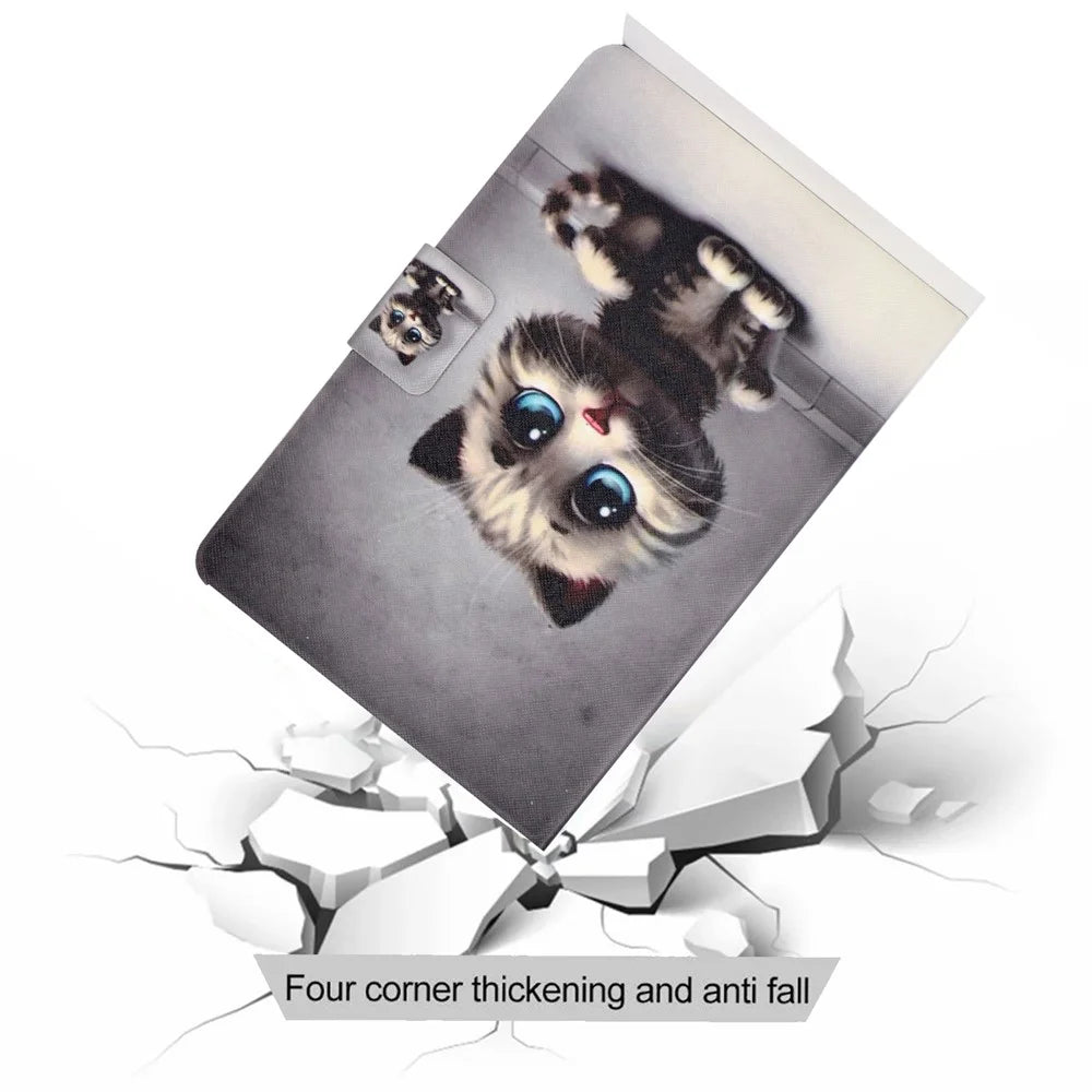 For Lenovo Tab M11 / Xiaoxin Pad 11 2024 Case Card Holder Pattern Leather Tablet Cover - Kitten - 6