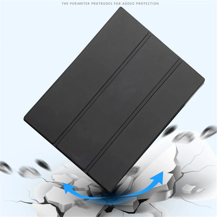 For Remarkable 2 Case Double-Side Magnetic PC+PU Leather Stand E-Reader Cover - Black - 4
