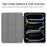 For iPad Pro 11 (2025) / 11 (2024) Case PC+PU Auto Wake Sleep Tablet Shell with Tri-fold Stand - Black - 2