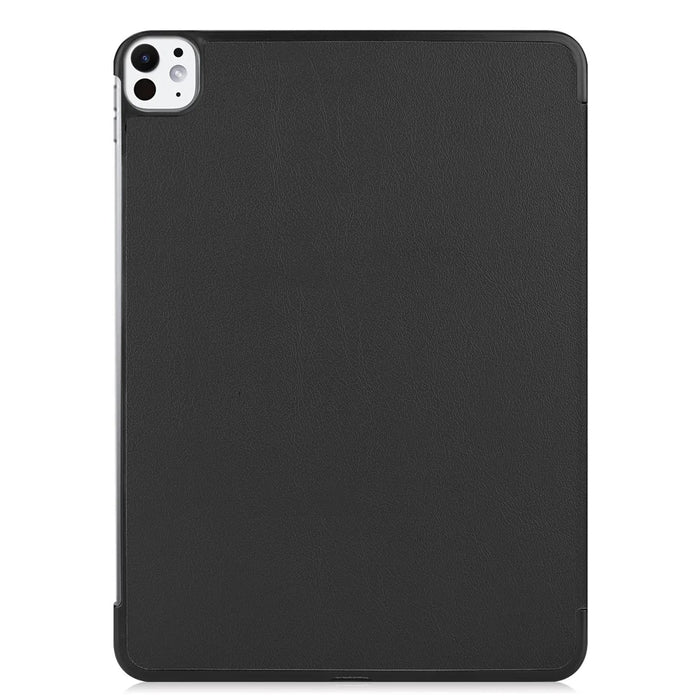 For iPad Pro 11 (2025) / 11 (2024) Case PC+PU Auto Wake Sleep Tablet Shell with Tri-fold Stand - Black - 7