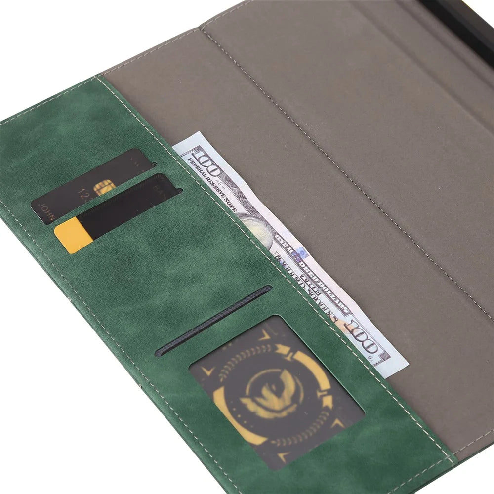 For iPad Air 11 (2026) / (2025) / (2024) / Air (2022) / (2020) / Pro 11 (2018) / (2020) / (2021) / (2022) Leather Case Wallet Cover - Green - 5