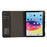 For iPad (2025) / 10.9 (2022) Case Leather Flip Wallet Tablet Cover with Pens Slot - Black - 2