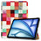 For iPad Air 11 (2026) / (2025) / (2024) Case Trifold Stand Pattern Auto Wake / Sleep Tablet Cover - Colorful Triangle Grid - 1