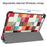 For iPad Air 11 (2026) / (2025) / (2024) Case Trifold Stand Pattern Auto Wake / Sleep Tablet Cover - Colorful Triangle Grid - 3