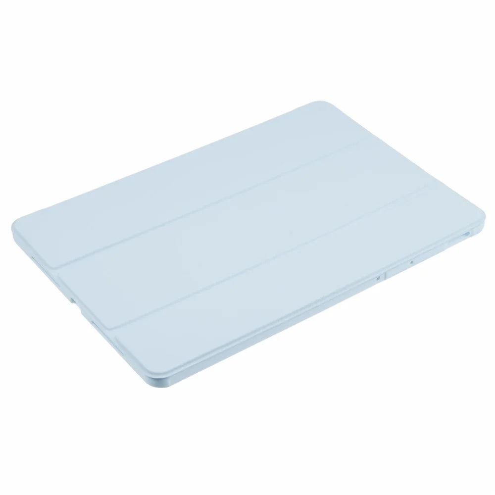 For vivo Pad3 Pro PU Leather Case Soft Silicone Tablet Cover Tri-fold Stand Protective Shell - Baby Blue - 7