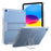 For iPad (2025) / 10.9 (2022) Tablet Case Clear TPU Airbag Corners Drop Protection Cover with PC Kickstand - 1