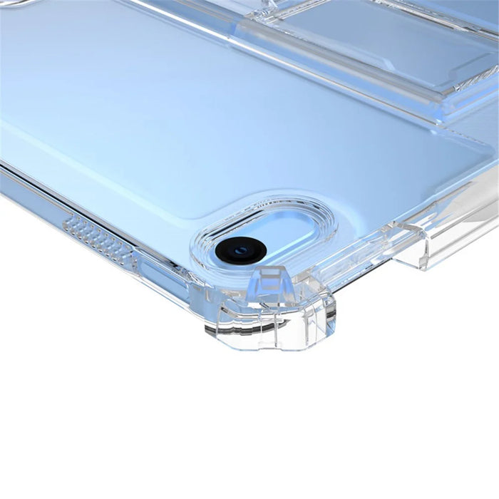 For iPad (2025) / 10.9 (2022) Tablet Case Clear TPU Airbag Corners Drop Protection Cover with PC Kickstand - 4