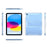 For iPad (2025) / 10.9 (2022) Tablet Case Clear TPU Airbag Corners Drop Protection Cover with PC Kickstand - 5
