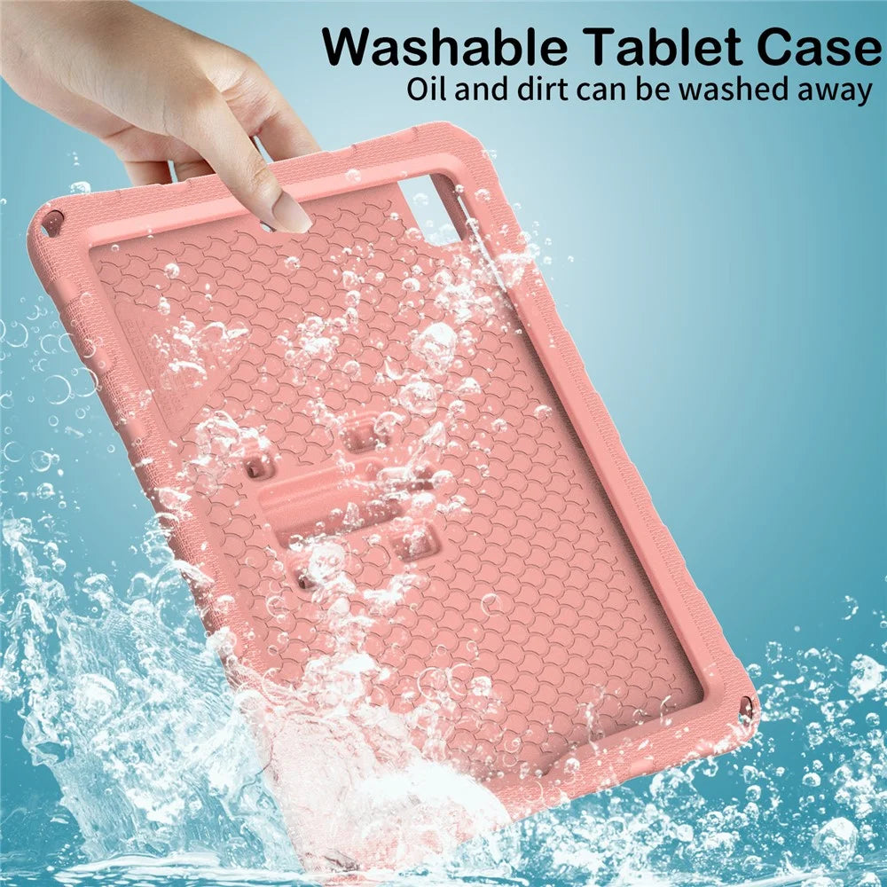For iPad 10.2 (2021) / (2020) / (2019) / iPad Air 10.5 inch (2019) Case Butterfly Kickstand EVA Tablet Cover with Lanyard - Pink - 5