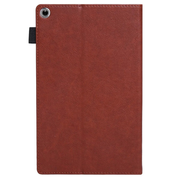 For Amazon Fire HD 10 (2015) / (2019) / (2017) Case Card Slots Shockproof Tablet Leather Flip Cover - Brown - 6