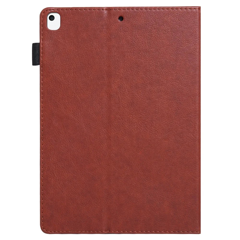 For iPad 10.2 (2021) / (2020) / (2019) / iPad Air 10.5 inch (2019) / Pro 10.5-inch (2017) Case Card Slots Leather Tablet Cover - Brown - 6