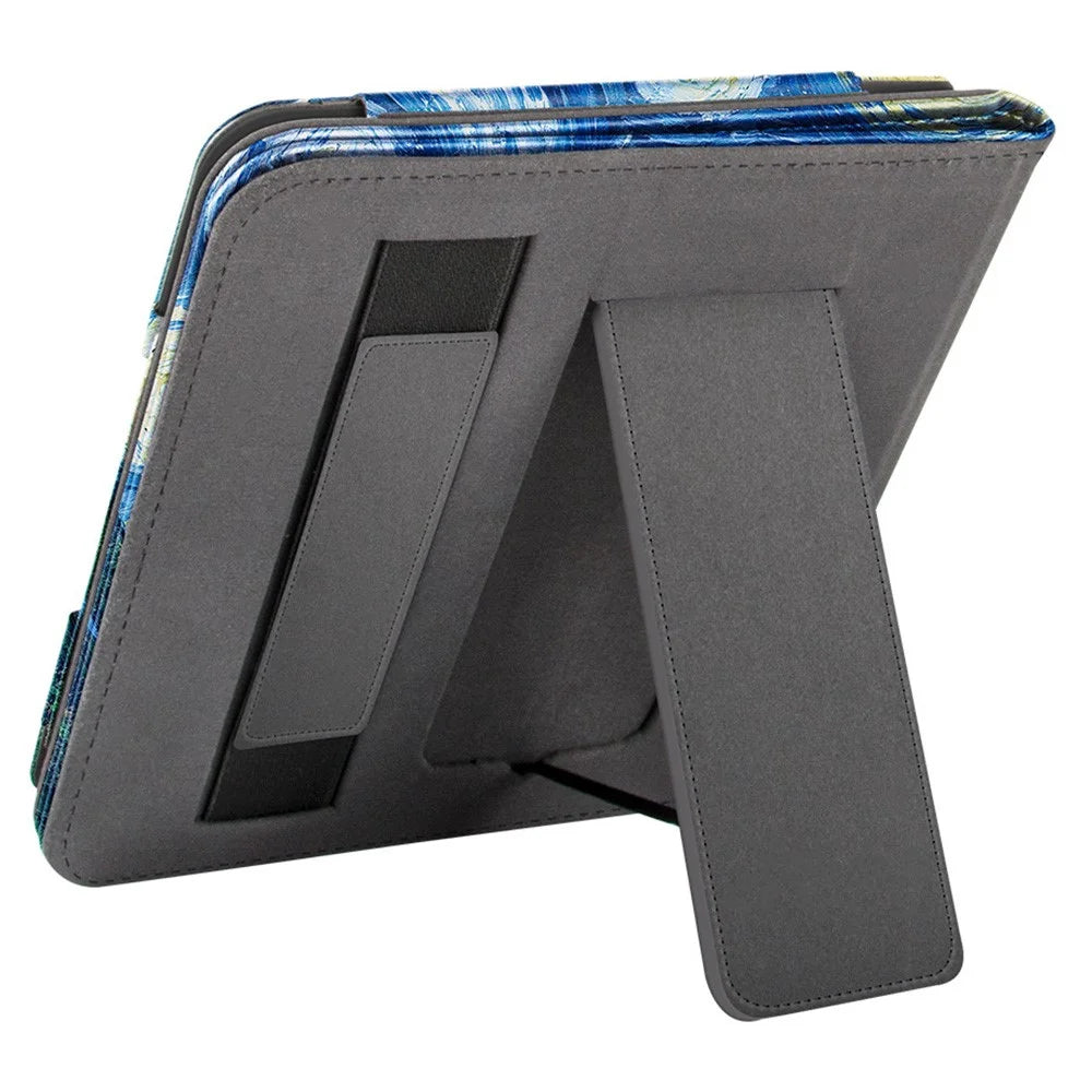 For Kobo Libra 2 N418 Kickstand Case Pattern Printing PU Leather E-Reader Cover - Starry Sky - 3