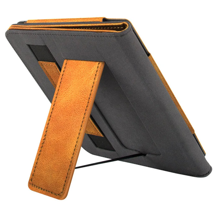 For Kobo Libra 2 N418 Tablet Case Auto Wake / Sleep PU Leather E-Reader Cover with Hand Strap, Kickstand - Brown - 4