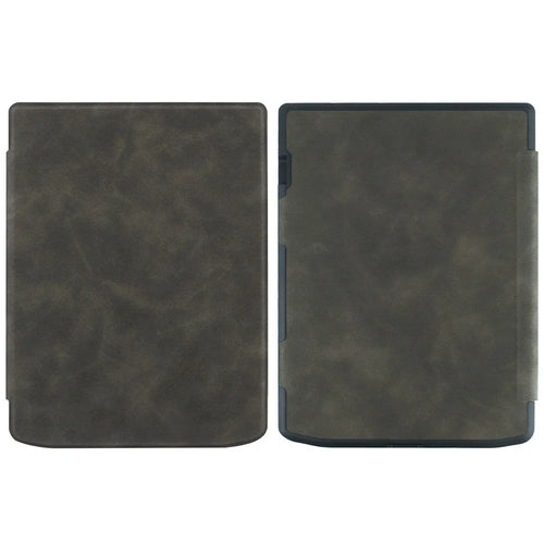 For PocketBook InkPad Color 2 / 3 PB743 Case Skin-Touch PU Leather E-Reader Cover with Auto Wake / Sleep - Black - 1