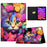 For iPad mini (2024) / mini (2021) Case PU Leather Card Slots Tablet Cover with Auto Wake / Sleep - Rose Cat - 1