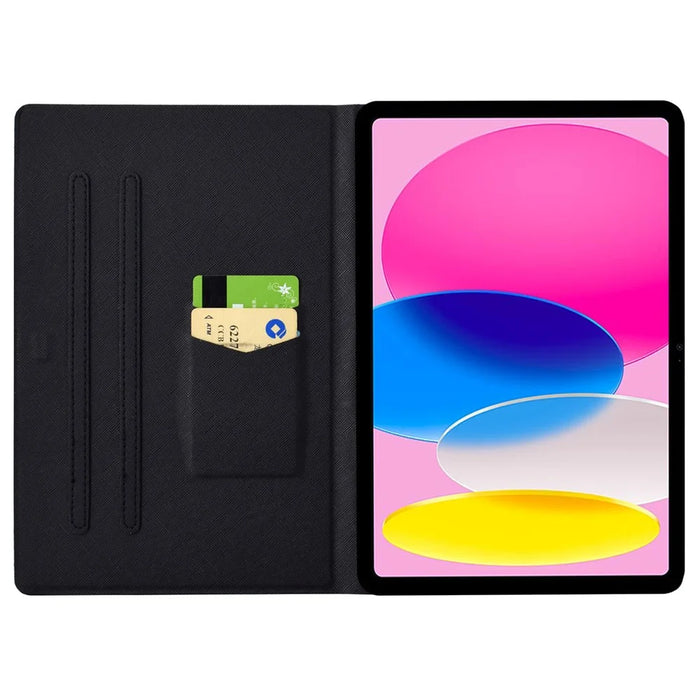 For iPad mini (2024) / mini (2021) Case PU Leather Card Slots Tablet Cover with Auto Wake / Sleep - Rose Cat - 2