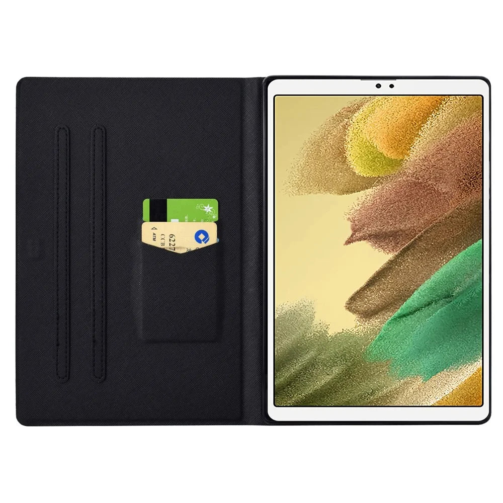 For Samsung Galaxy Tab A7 Lite 8.7-inch T220 / T225 Tablet Case Pattern Printing Card Slot Leather Cover - Golden Butterflies - 2