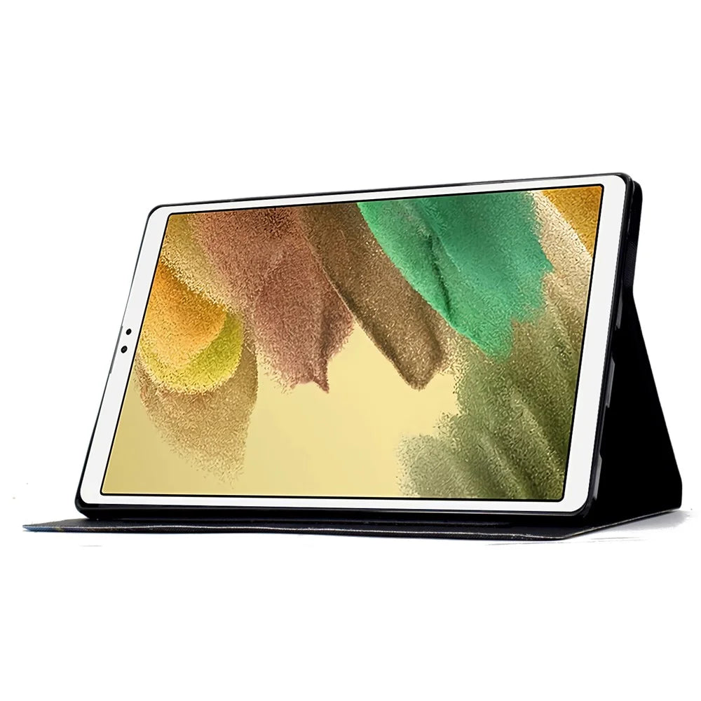 For Samsung Galaxy Tab A7 Lite 8.7-inch T220 / T225 Tablet Case Pattern Printing Card Slot Leather Cover - Golden Butterflies - 3