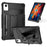 For Lenovo Tab M11 / Xiaoxin Pad 11 2024 Case Case T-Shaped Kickstand PC+Silicone Tablet Cover - Black - 1