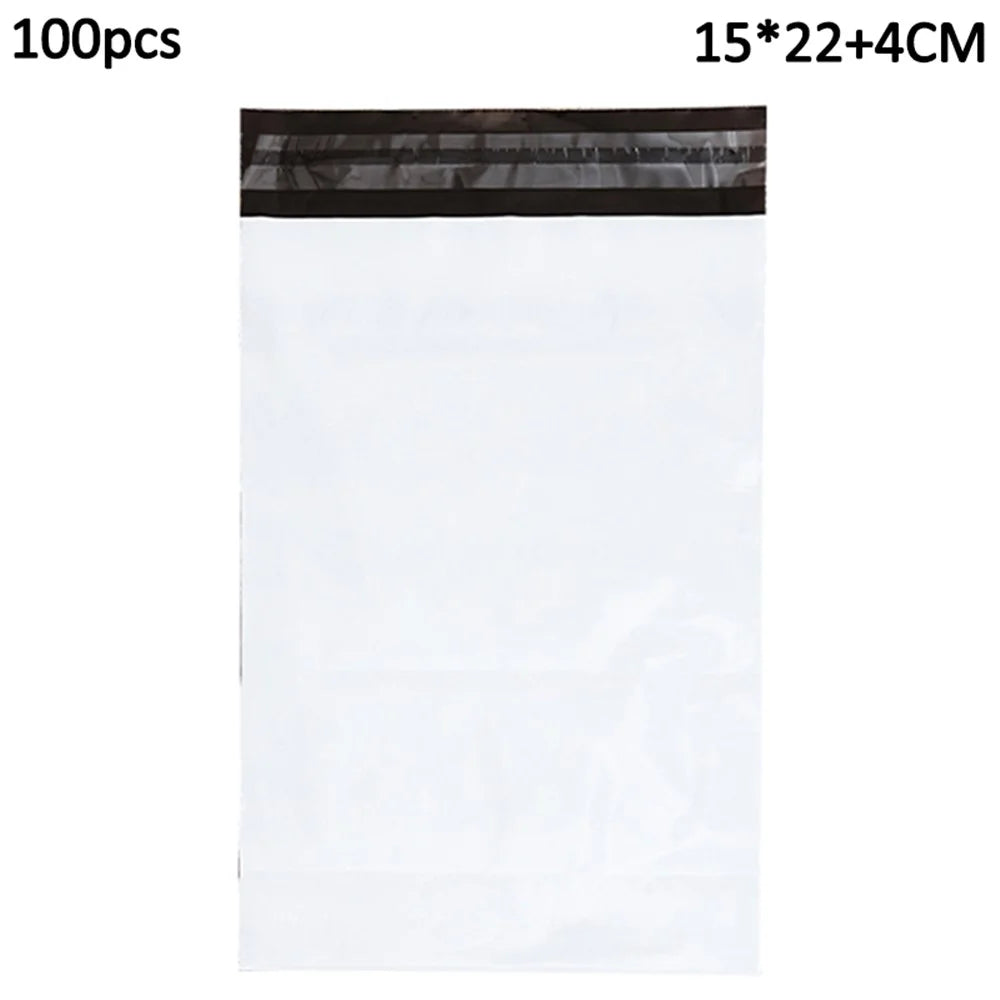 MX-060 100Pcs Shipping Bags 15x22cm+4cm 11C Thick Mailing Envelopes with Self Sealing Strip - 1