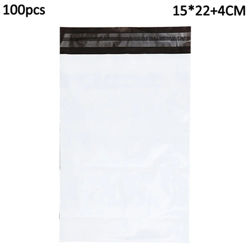 MX-060 100Pcs Shipping Bags 15x22cm+4cm 11C Thick Mailing Envelopes with Self Sealing Strip - 1