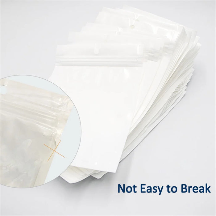 MX-030 100Pcs 15x21cm Clear Packing Bags 12C Pearl Film Zip Lock Sealing Pouches (BPA-free, No FDA Certification) - 6