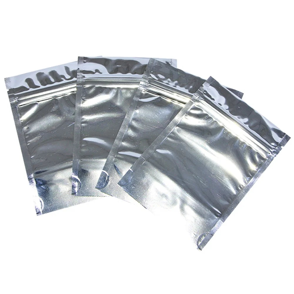 MX-009 100Pcs 18x26cm+4cm Zipper Lock Bag 16C Reusable Aluminium Foil Stand Up Pouches (BPA-free, No FDA Certification) - 3