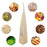 MX-001 100Pcs 23x33cm+5cm 28C Kraft Paper Stand-Up Pouch Ziplock Food Storage Bags with Clear Window - 3