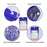 MX-109 100Pcs 9x16cm 14C Sealing Pouches Clear Matte Window Resealable Storage Bags - Blue+Pink - 2