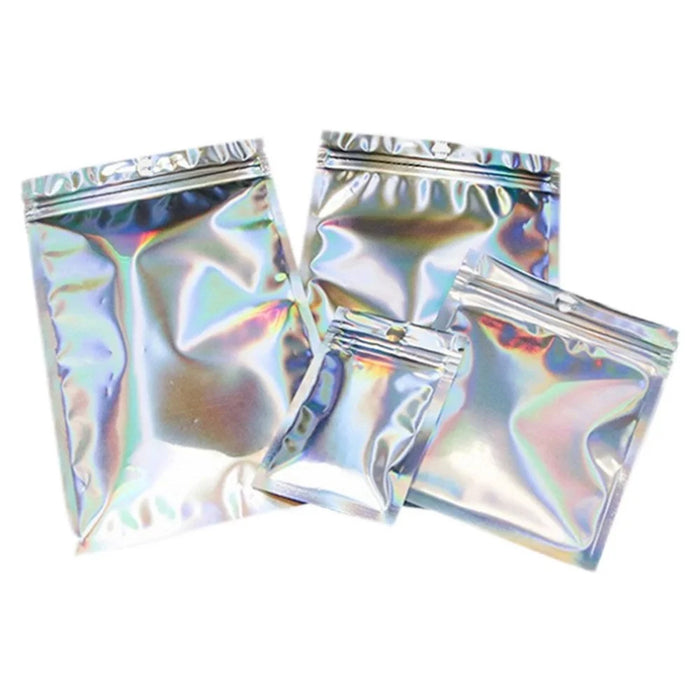 MX-101 100Pcs Sealing Bag Laser Film PET+CPP 14C Thickness Multi-purpose Storage Bags, 18x26cm (No FDA, BPA-Free) - 2