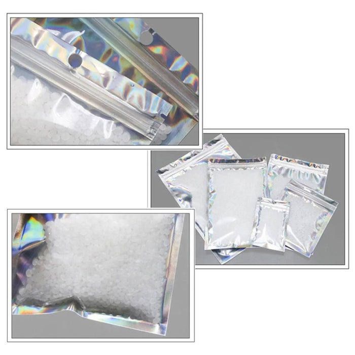 MX-101 100Pcs Sealing Bag Laser Film PET+CPP 14C Thickness Multi-purpose Storage Bags, 18x26cm (No FDA, BPA-Free) - 4