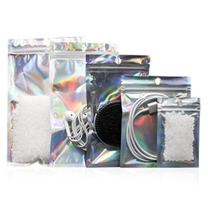 MX-101 100Pcs Sealing Bag Laser Film PET+CPP 14C Thickness Multi-purpose Storage Bags, 18x26cm (No FDA, BPA-Free) - 5