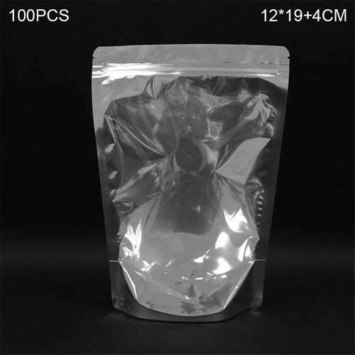 MX-067 100Pcs 12x19+4cm 20C Single Side Transparent Food Storage Saver Bag (No FDA, BPA-Free) - 1