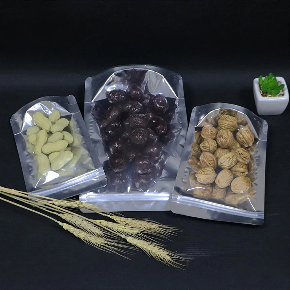 MX-067 100Pcs 12x19+4cm 20C Single Side Transparent Food Storage Saver Bag (No FDA, BPA-Free) - 4