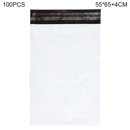 MX-060 100Pcs 55x65+4cm Shipping Bags 11C Mailing Envelopes with Self Sealing Adhesive Strip - White - 1