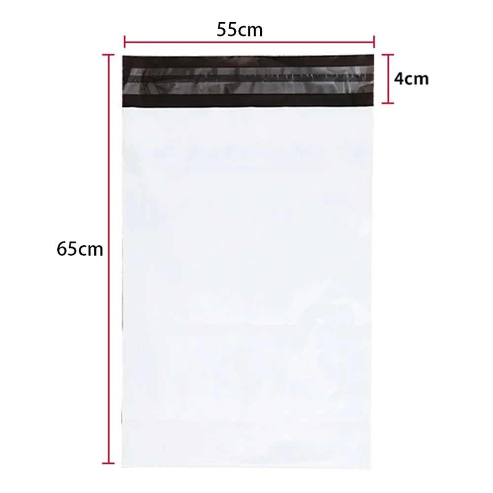MX-060 100Pcs 55x65+4cm Shipping Bags 11C Mailing Envelopes with Self Sealing Adhesive Strip - White - 6