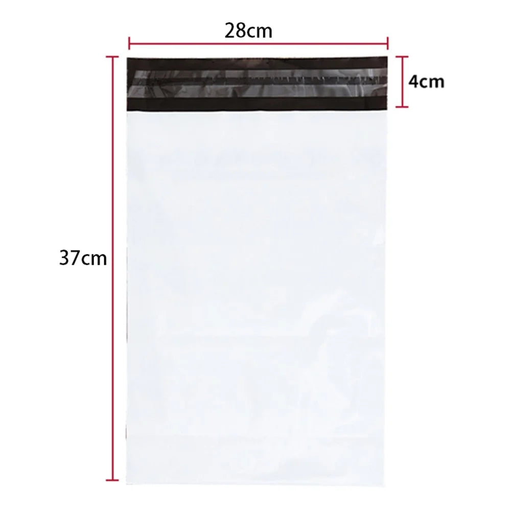 MX-060 100Pcs 28x37+4cm Shipping Bags 11C Mailing Package Bags with Self Sealing Adhesive Strip - White - 6