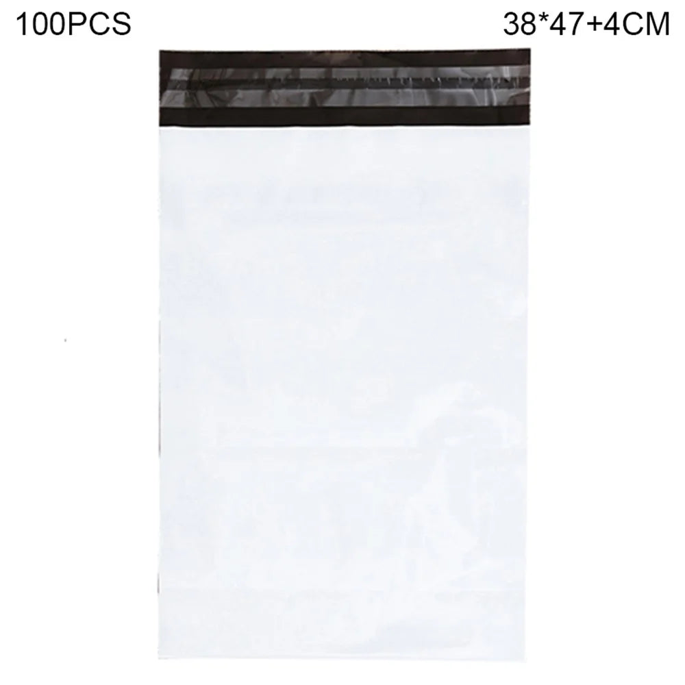MX-060 100Pcs 38x47+4cm 11C Shipping Bags with Self Sealing Adhesive Strip Mailing Envelopes - White - 1