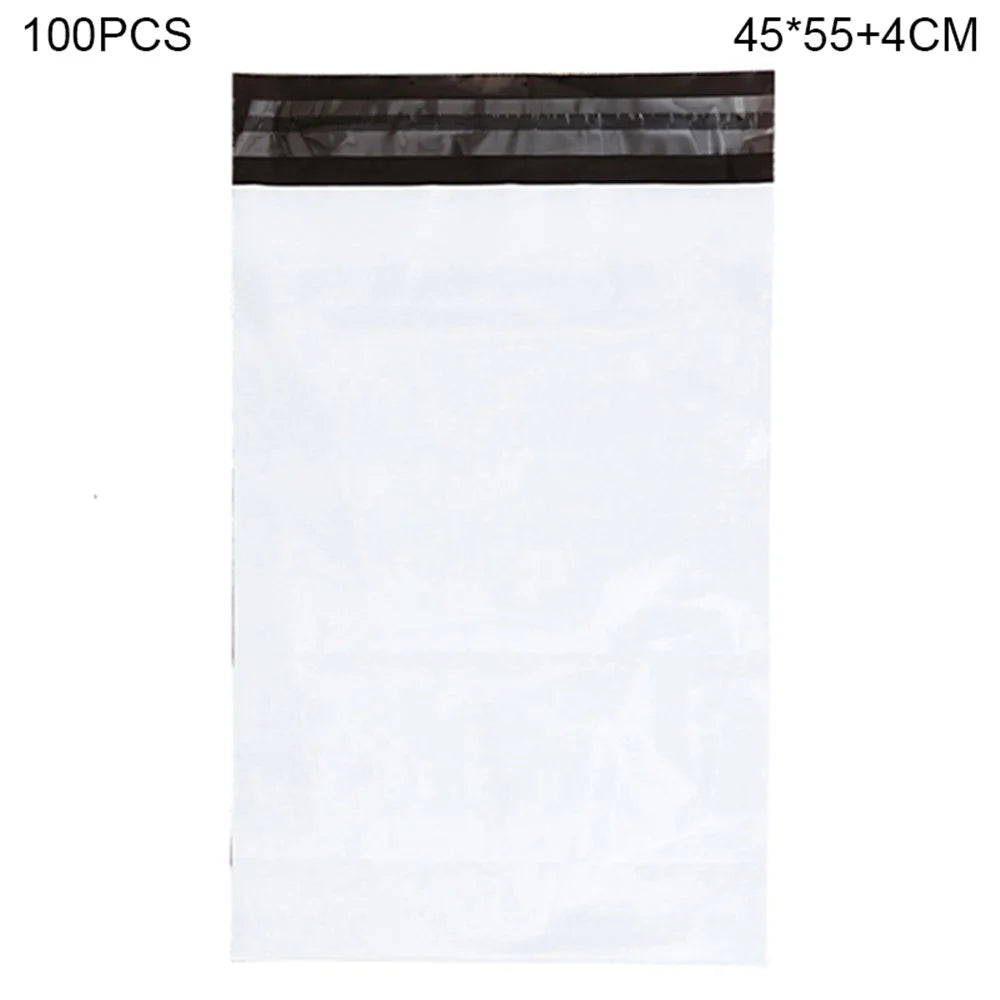 MX-060 100Pcs 45x55+4cm Shipping Bags Self Sealing Adhesive Strip Design 11C Mailing Package Bags - White - 1