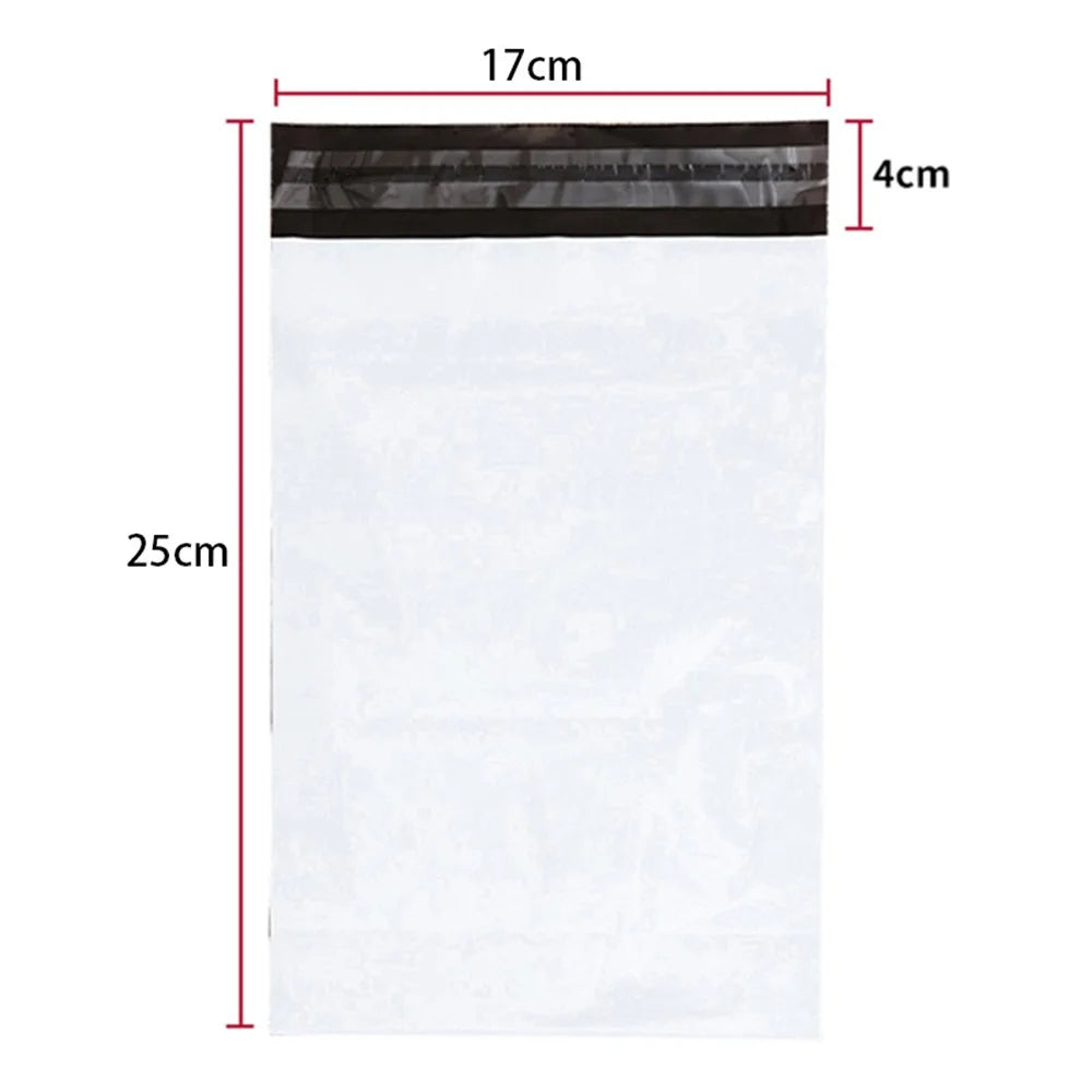 MX-060 100Pcs 17x25+4cm Shipping Bags 11C Package Bags with Adhesive Strip Sealing - White - 6