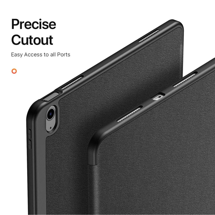 DUX DUCIS Domo Series for iPad Air 13 (2026) / (2025) / (2024) Case Tri-Fold Stand Leather Smart Tablet Cover with Pencil Holder - Black - 7