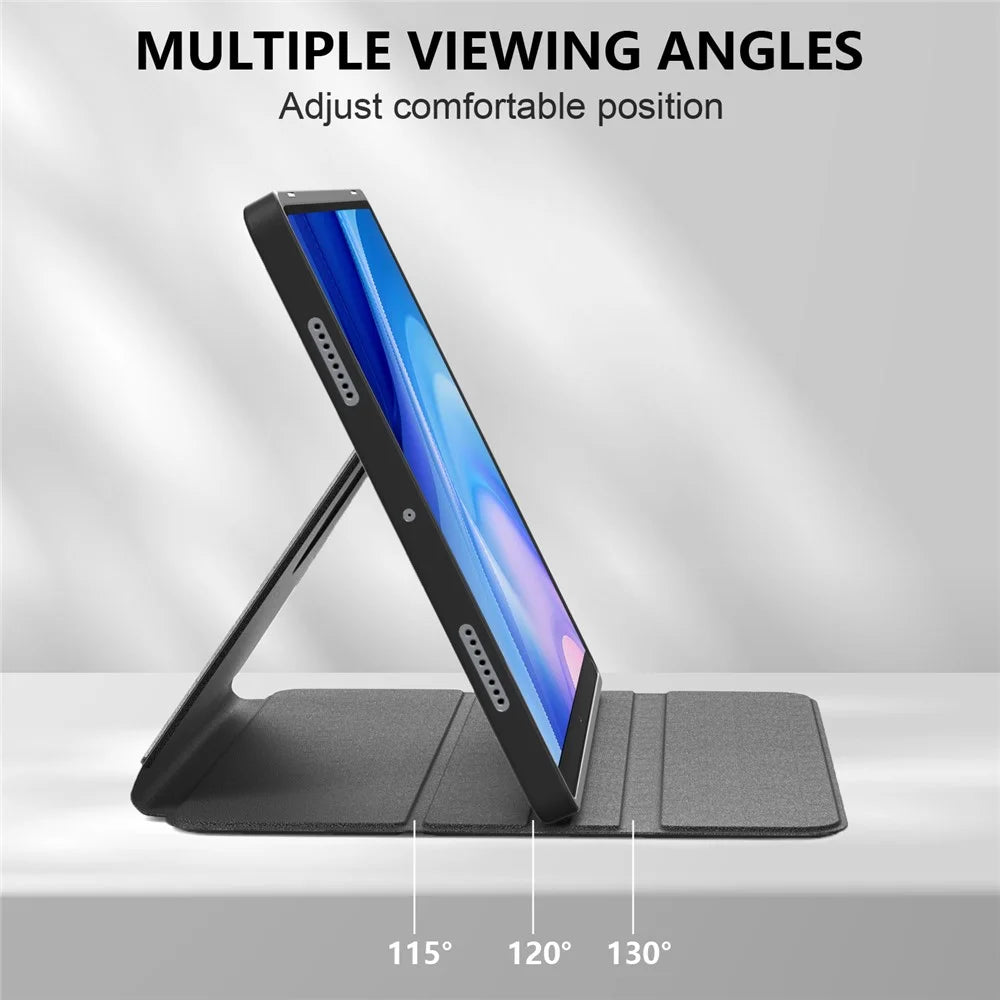 For Samsung Galaxy Tab A8 10.5 (2021) sm-x200 / sm-x205 Case Leather+Acrylic+TPU Auto Wake / Sleep Tablet Cover - Black - 3