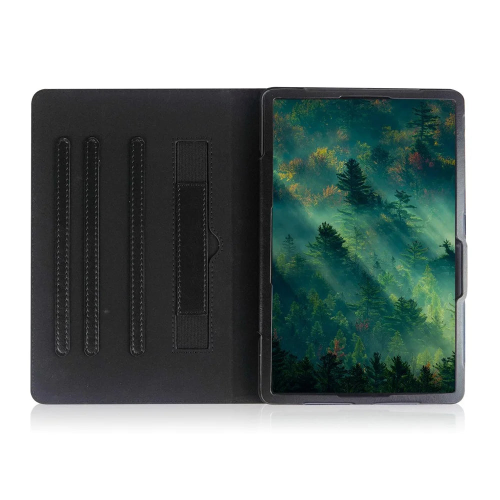 For Samsung Galaxy Tab S7 T870 T875 / Tab S8 / Tab S9 X710 / Tab S9 FE X510 Case Rotate Stand Leather Tablet Cover - Black - 2