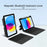 For iPad (2025) / 10.9 (2022) Leather Case + Bluetooth-Compatible Keyboard with Backlight Trackpad - Black - 4
