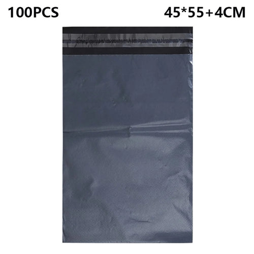 MX-060 100Pcs 45x55cm+4cm Parcel Bags PE+PO 11C Bags for Shipping Packaging - Black - 1