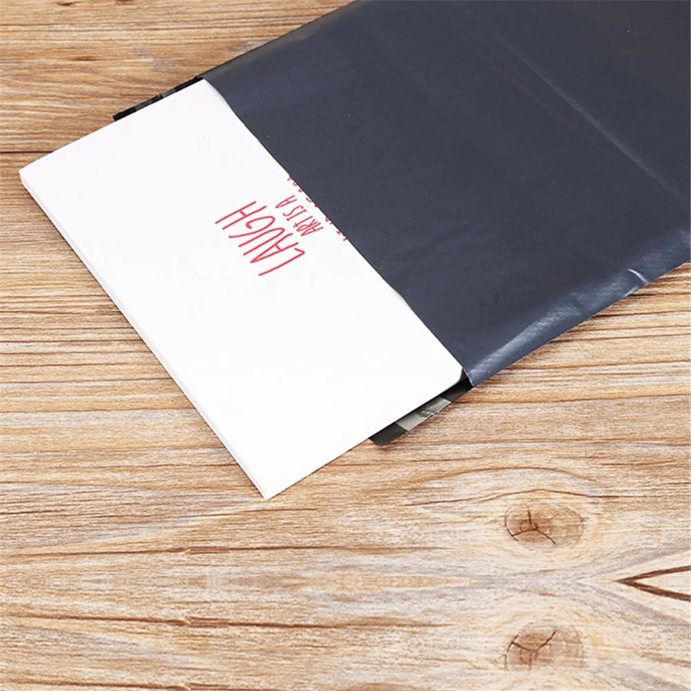 MX-060 100Pcs 45x55cm+4cm Parcel Bags PE+PO 11C Bags for Shipping Packaging - Black - 4