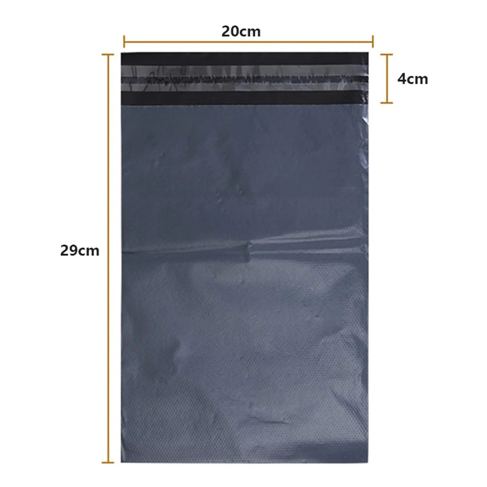 MX-060 100Pcs 20x29cm+4cm Parcel Bags PE+PO 11C Black Storage Bags for Shipping Packaging - 6