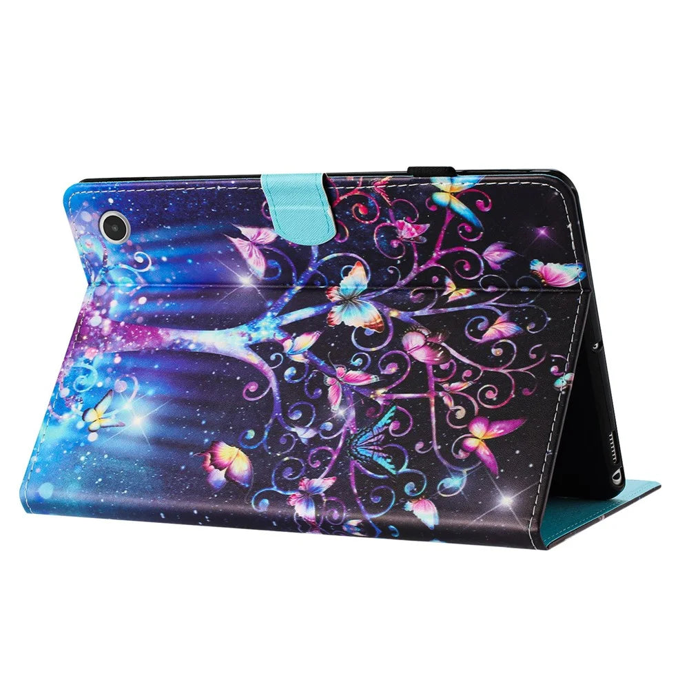 For Amazon Fire Max 11 (2023) Case Card Holder Pattern Printing PU Leather Stand Cover - Meteor Butterfly - 4