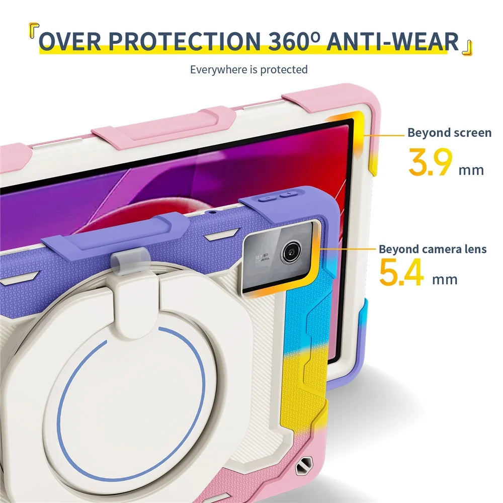 For Lenovo Tab M11 / Tab K11   Tablet Case PC+Silicone Cover with Kickstand - Colorful Pink - 7
