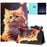 For iPad (2025) / 10.9 (2022) Case Pattern Printing Full Protection PU Leather Stand Tablet Cover - Cat - 1